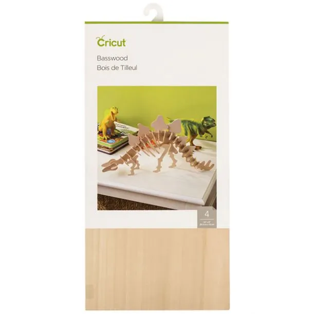 Cricut puulevy 15 x 30 cm Amerikanlehmus, 4 kpl