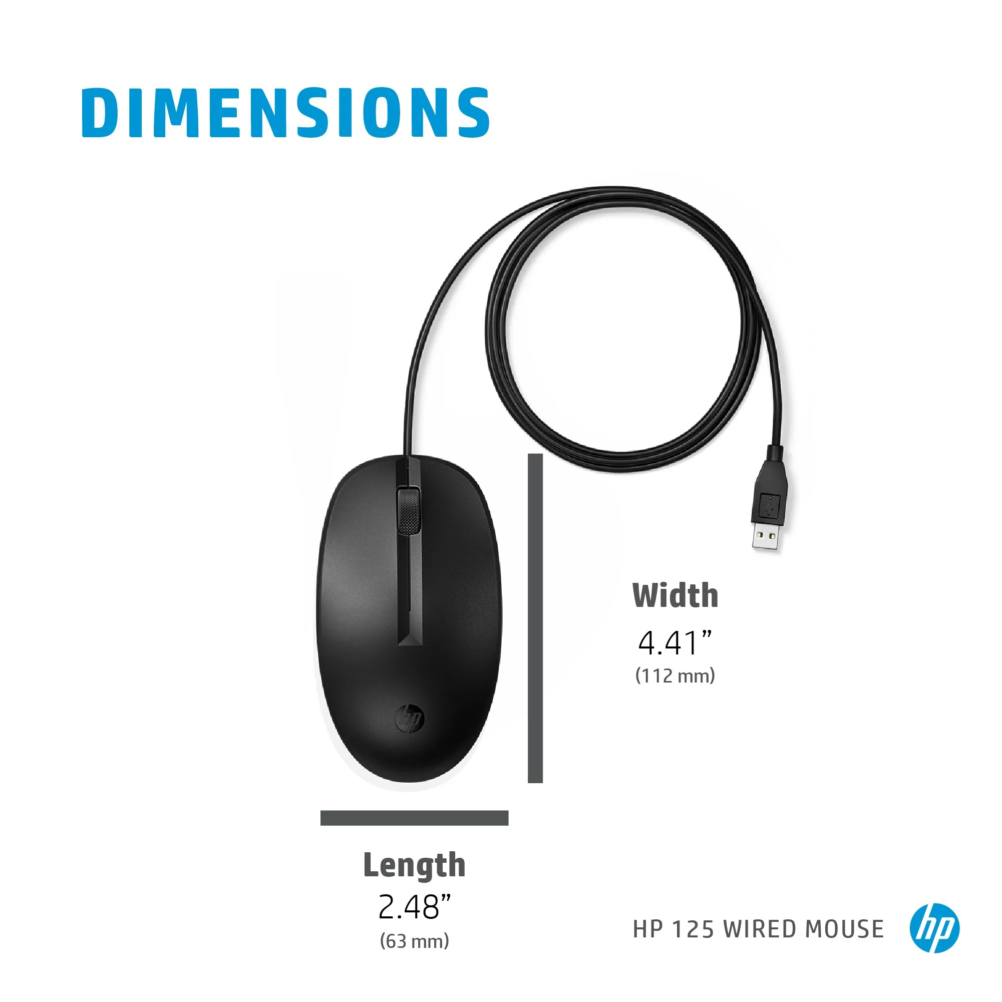 HP 125 - mouse, Black