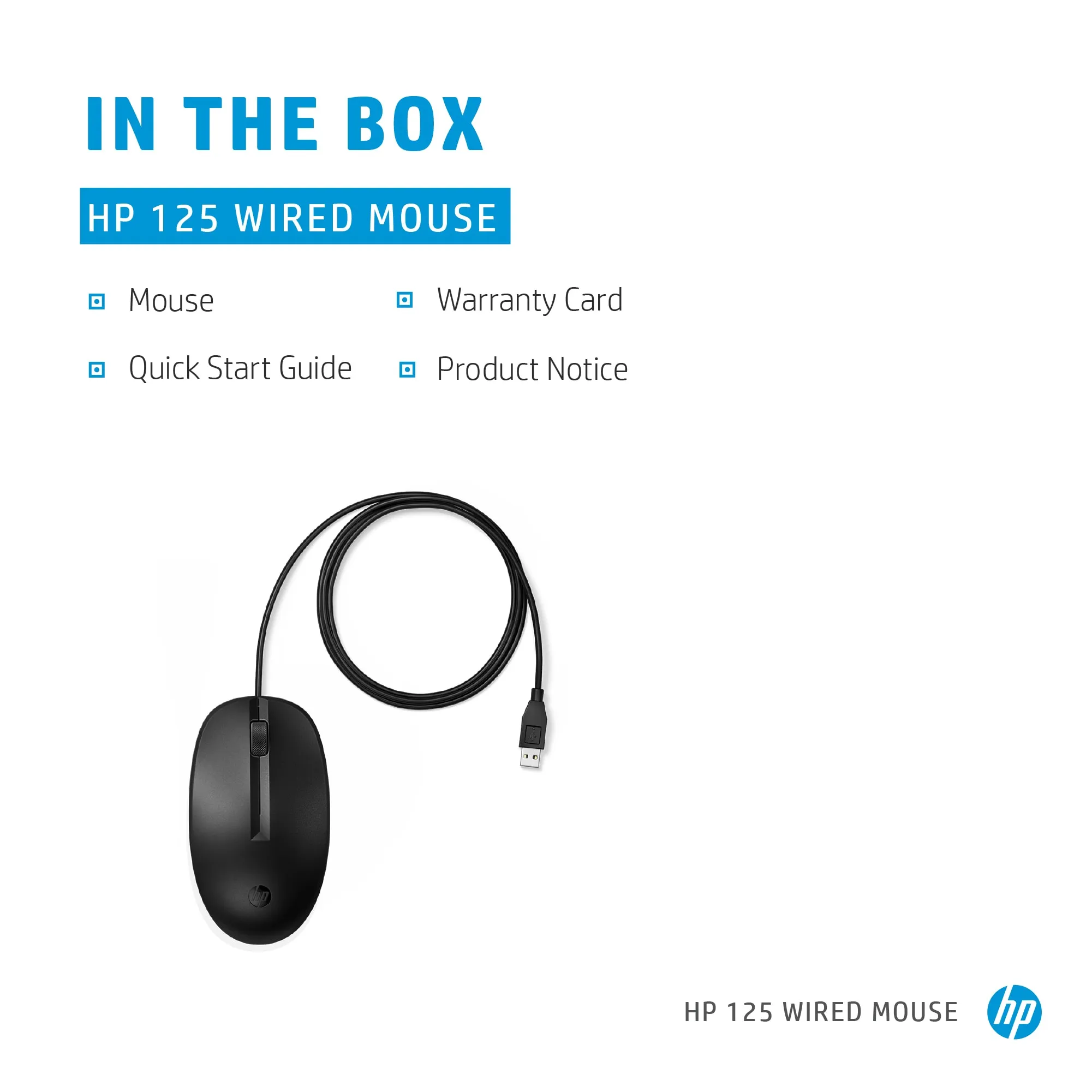 HP 125 - mouse, Black