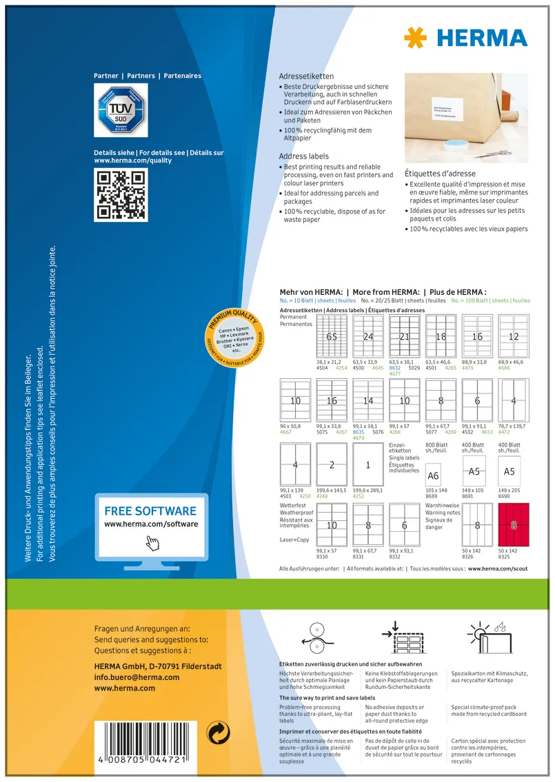 Herma label Premium 78,7x139,7 (400)