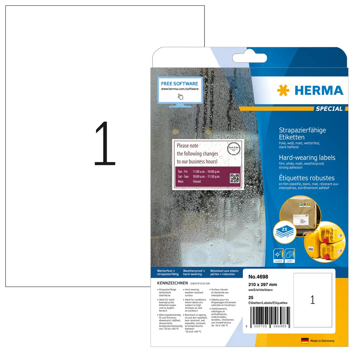 Herma label film extra strong 210x297 matt (25)