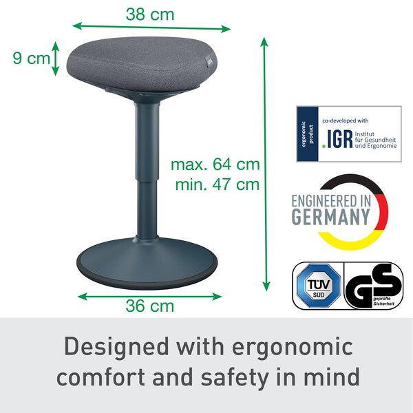 Leitz Ergo - activity chair, dark grey