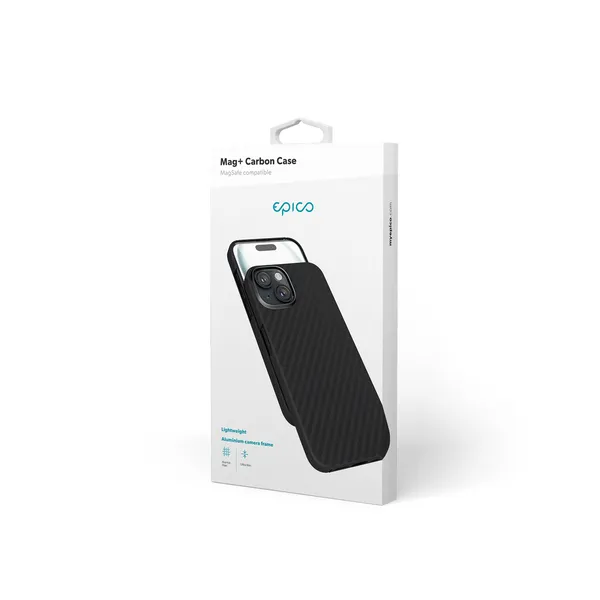 Epico Mag+ Carbon Case for iPhone 15 - black