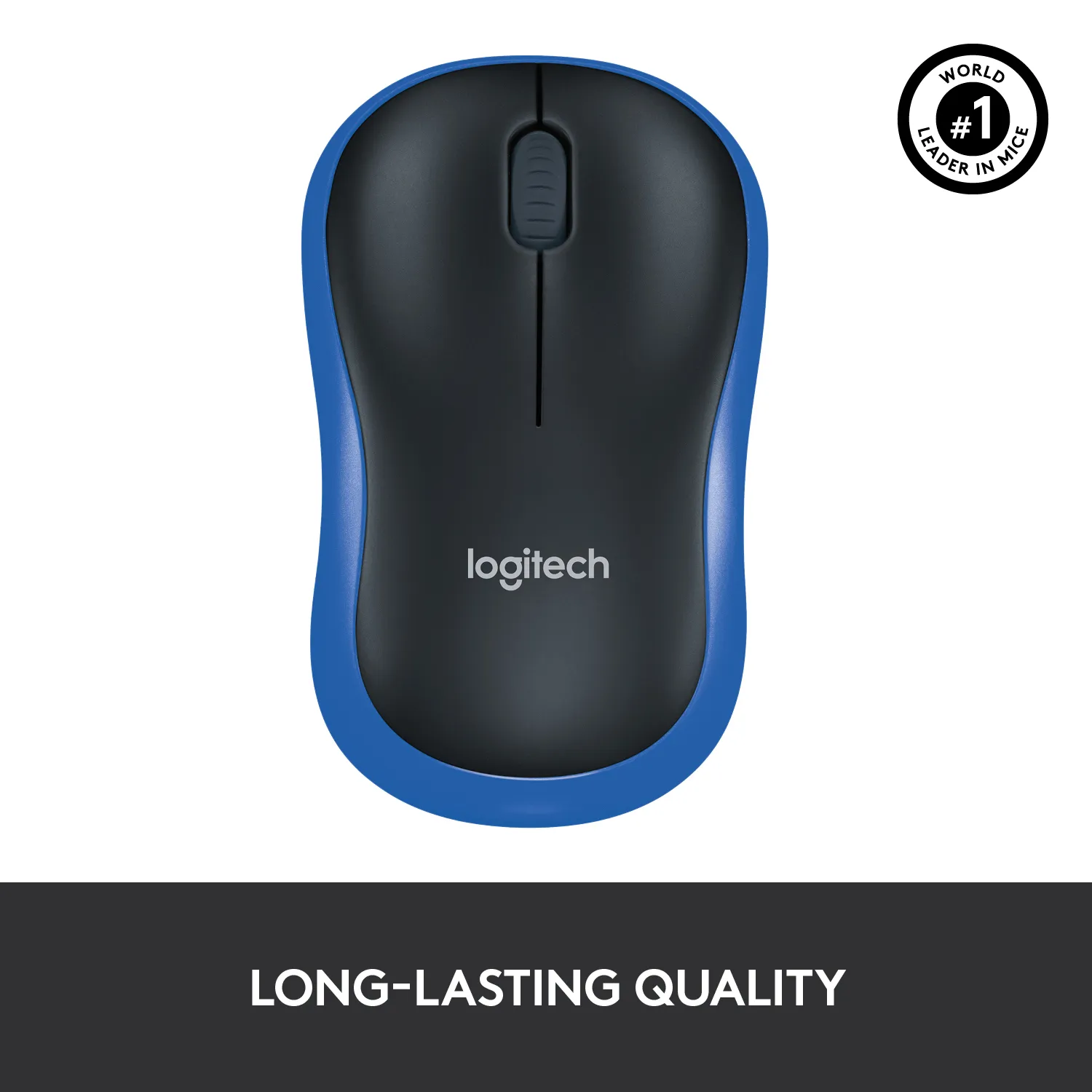 Logitech M185 -langaton hiiri, Musta/Sininen