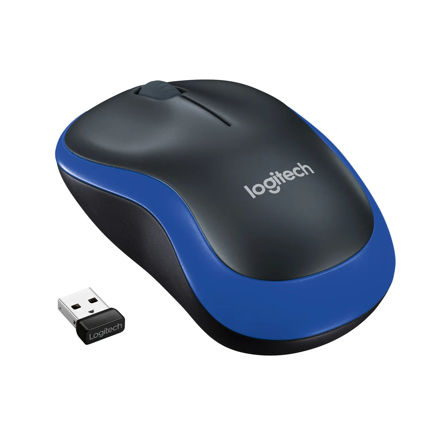 Logitech M185 -langaton hiiri, Musta/Sininen