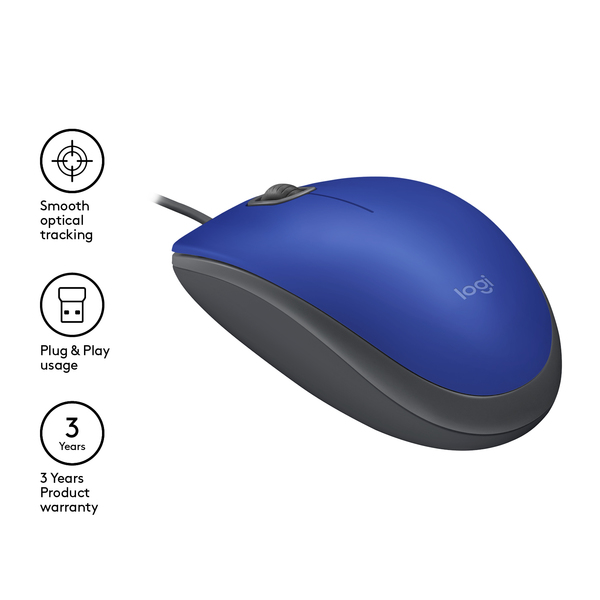 Logitech M110 Silent - mouse, blue