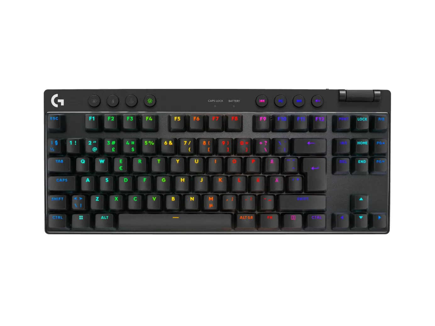 Logitech G PRO X TKL -langaton mekaaninen pelin&auml;pp&auml;imist&ouml;, GX Red, musta