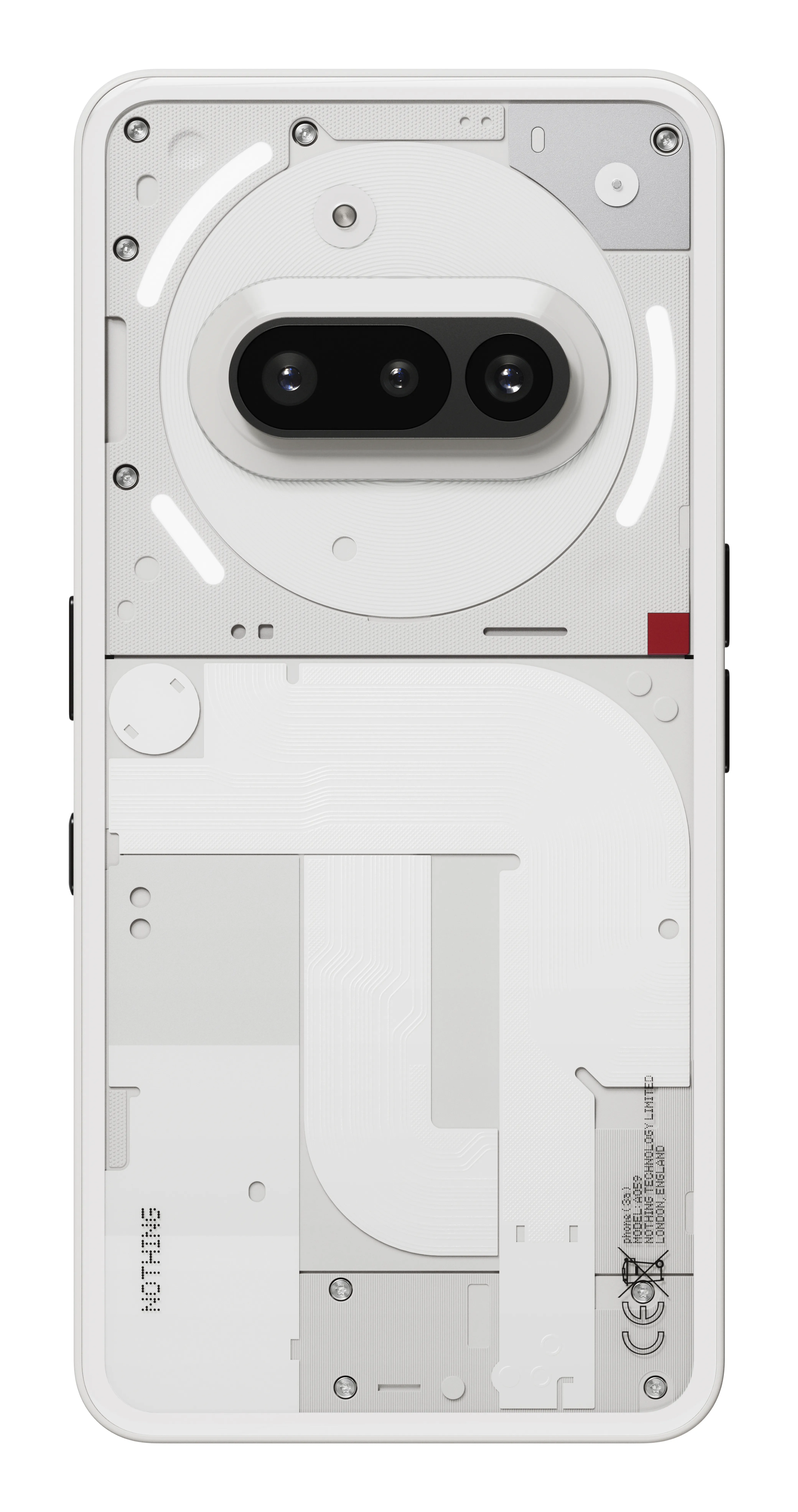 Nothing Phone (3a) 12/256 Gt -puhelin, valkoinen