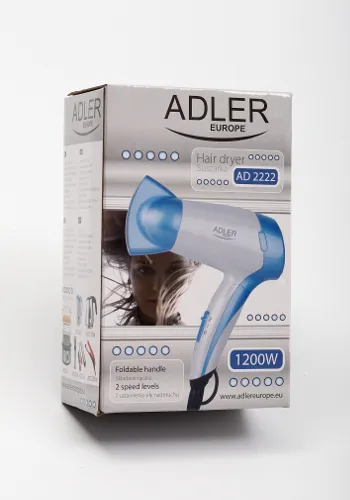 Adler AD 2222 1200W Hair Dryer, Blue/White
