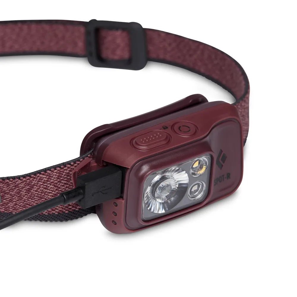 Black Diamond headlamp Spot 400-R, LED light (bordeaux)