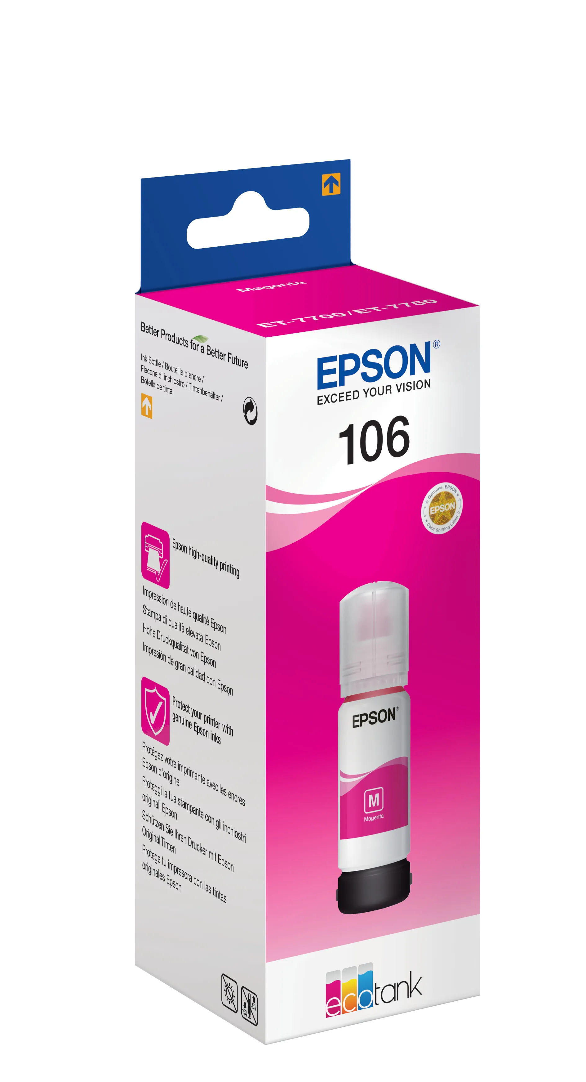 Epson 106 EcoTank-mustepullo, 70 ml, magenta