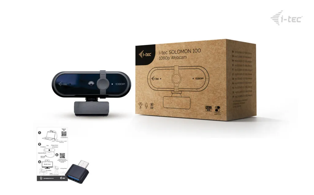 I-tec Solomon 100 Full HD 1080p -webkamera, musta