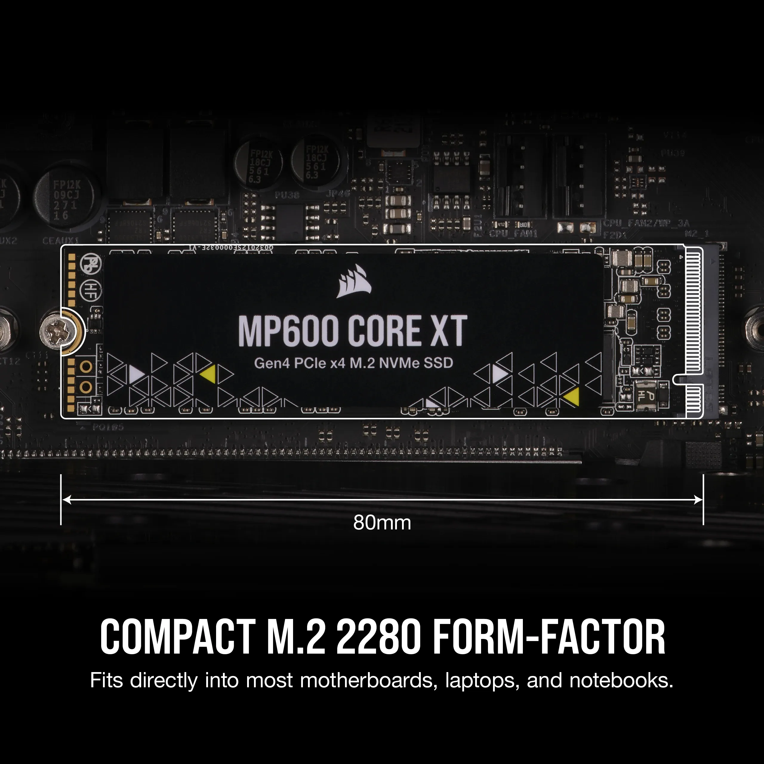 Corsair MP600 CORE XT 2 TB SSD - PCIe 4.0 x4, NVMe 1.4, M.2 2280