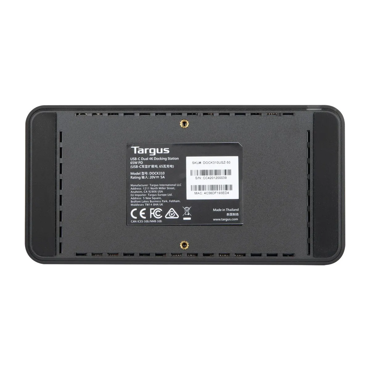 TARGUS USB-C DUAL 4K DOCK WITH 65PD