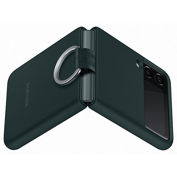 Samsung Z Flip3 Silicone Cover with Ring, Green