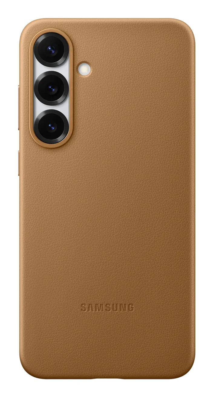 Samsung Galaxy S25+ Kindsuit Faux Leather Case, Camel