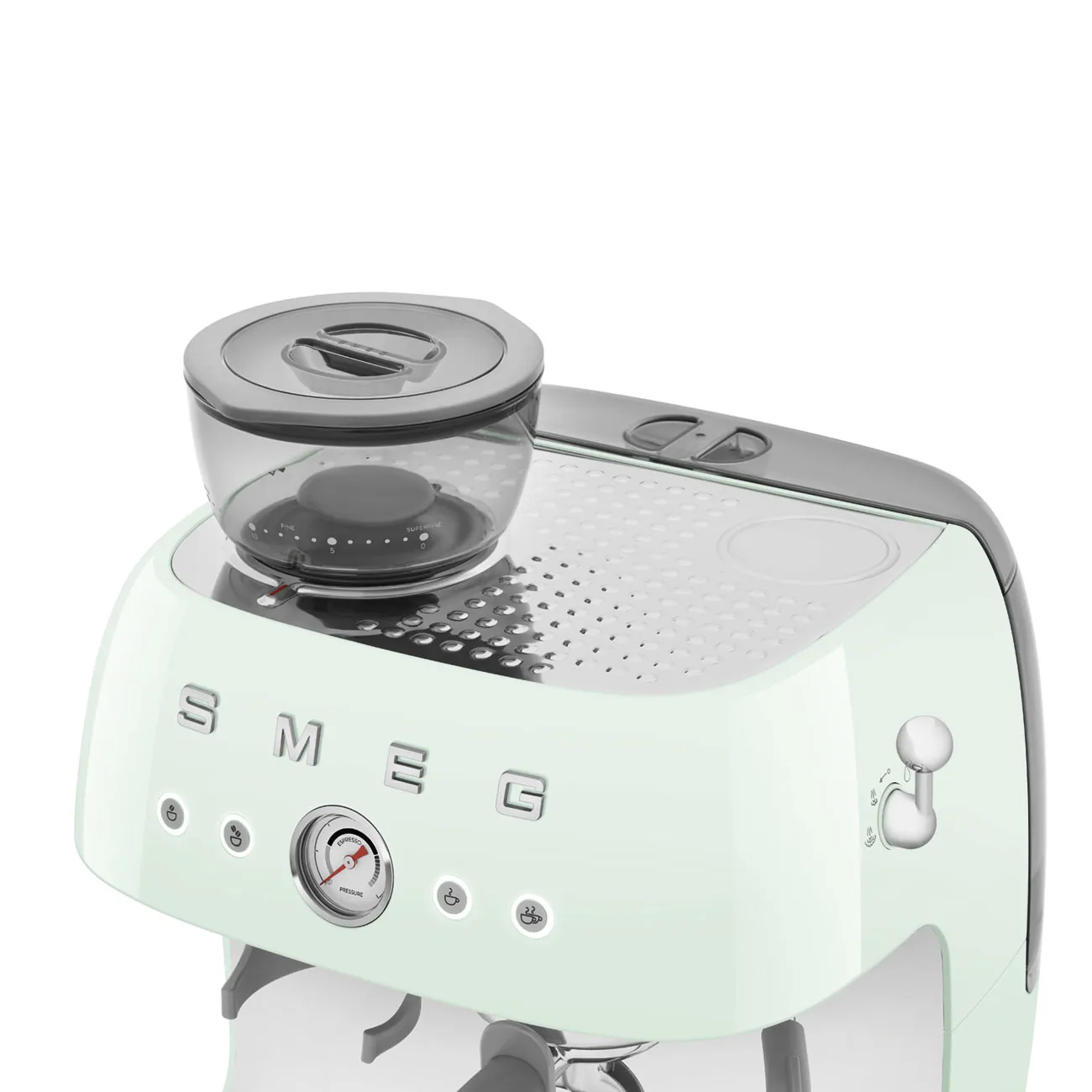 Smeg 50's Style EGF03PGEU manuell espressomaskin, gr&ouml;n