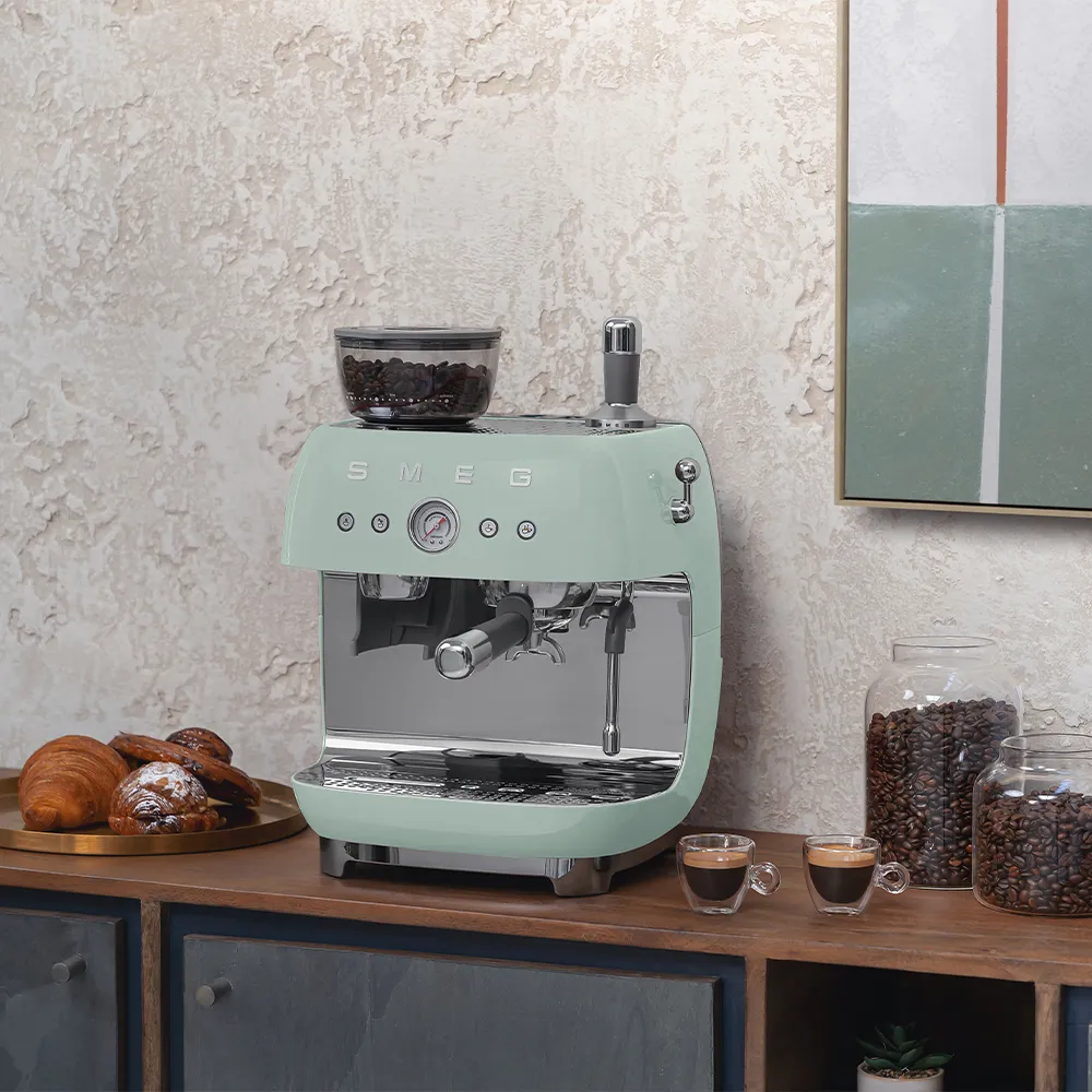 Smeg 50's Style EGF03PGEU - espressomaskin, Gr&ouml;n