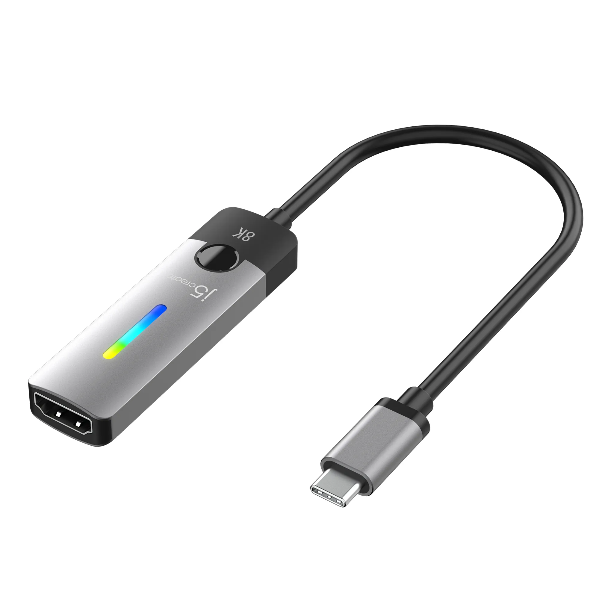 J5 Create  USB-C – HDMI -adapteri, musta, Harmaa
