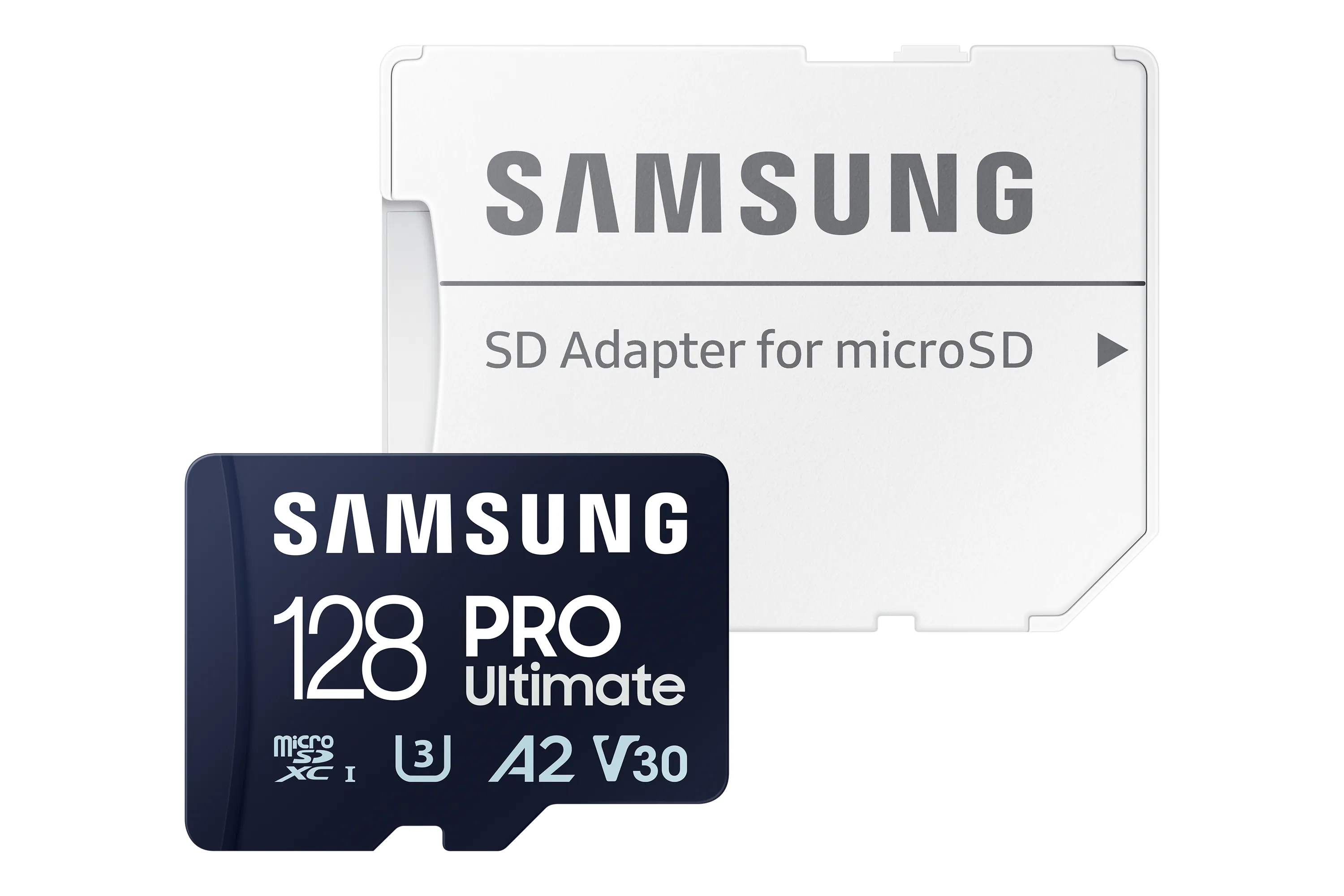 Samsung PRO Ultimate 128 GB MicroSDXC UHS-I U3 V30 A2 kort + SD-adapter, bl&aring;