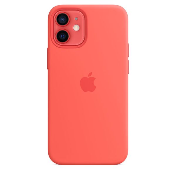 Apple iPhone 12 mini, MagSafe -silikonikuori, Sitruspinkki