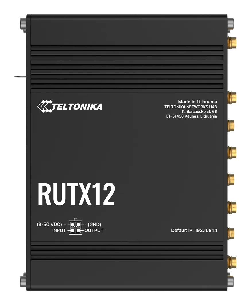 Teltonika Networks RUTX12 - Cellular network router, Black