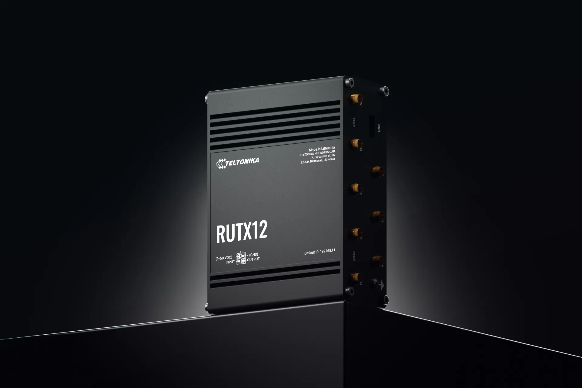 Teltonika Networks RUTX12 - Cellular network router, Black