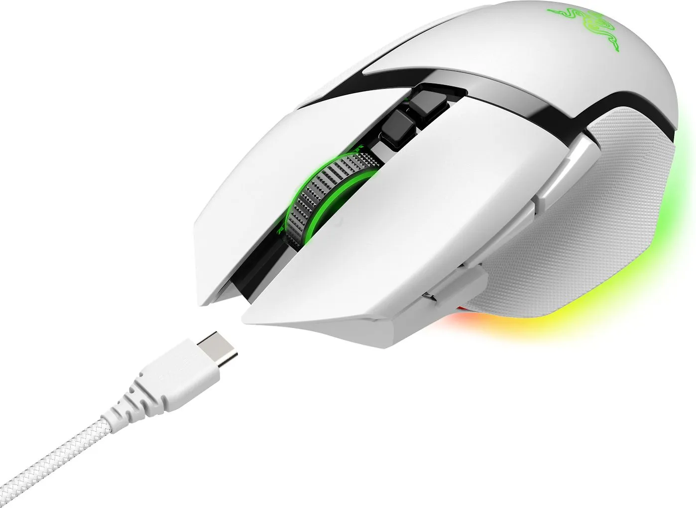 Razer Basilisk V3 Pro - tr&aring;dl&ouml;s spelmus, vit