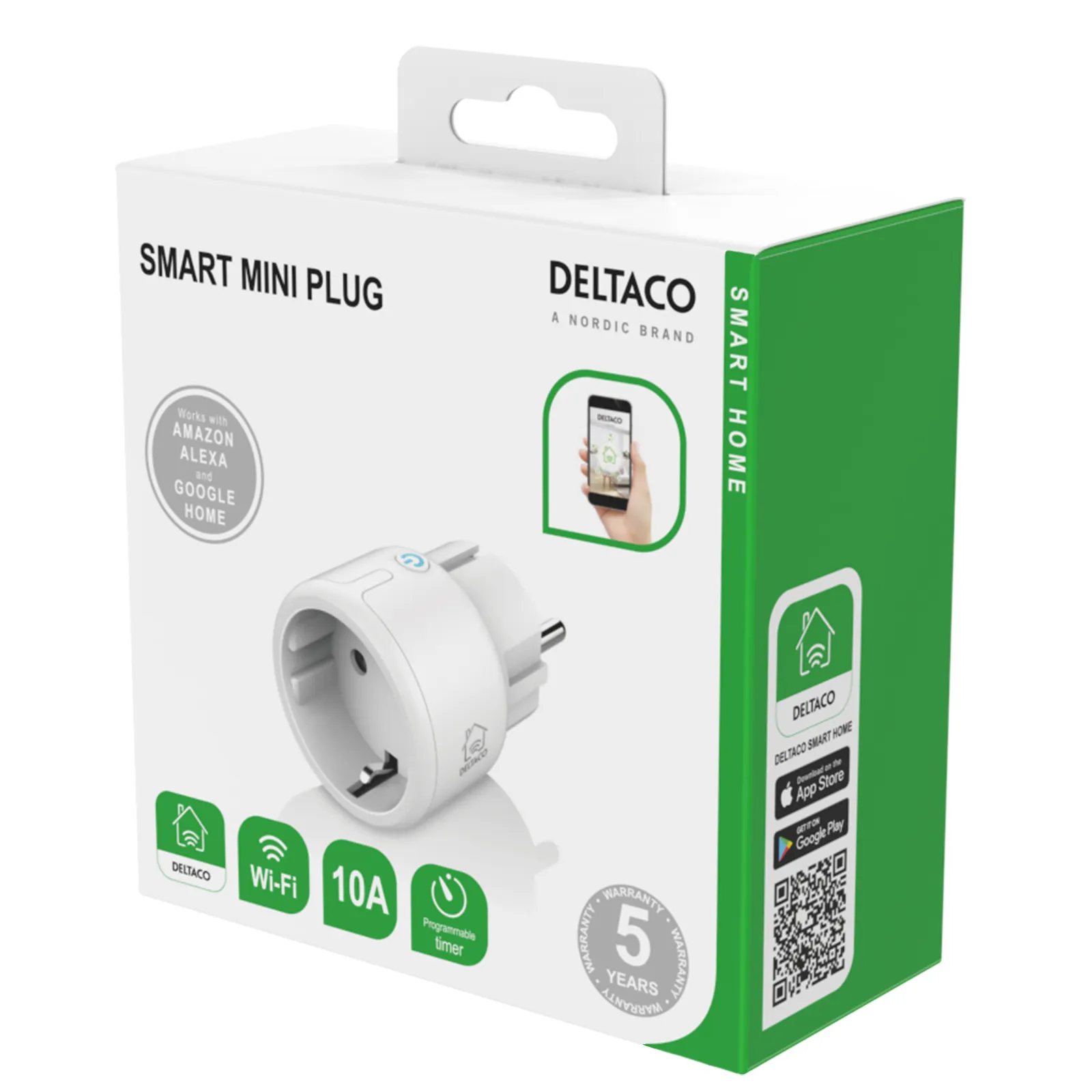 Deltaco Smart Home SH-P01M -&auml;lypistorasia, 10A, Wi-Fi