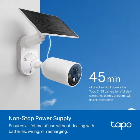 TP-Link Tapo C425 KIT Aurinkok&auml;ytt&ouml;inen -valvontakamera