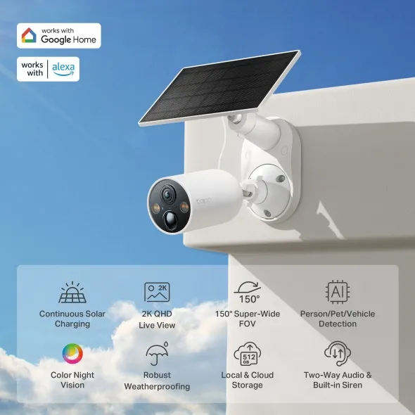 TP-Link Tapo C425 KIT Aurinkok&auml;ytt&ouml;inen -valvontakamera