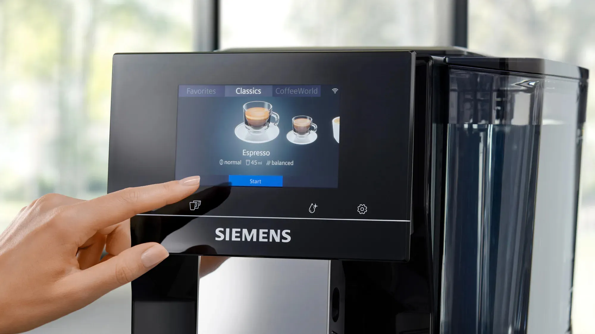 Siemens TP703R09 EQ700 Classic - espressomaskin, Svart