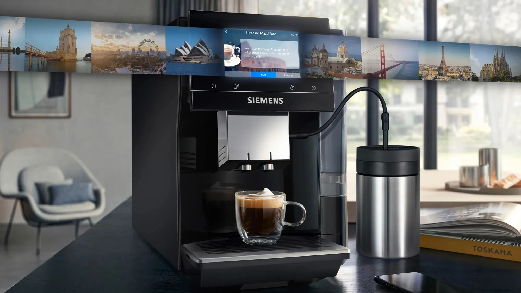 Siemens TP703R09 EQ700 Classic - espressomaskin, Svart