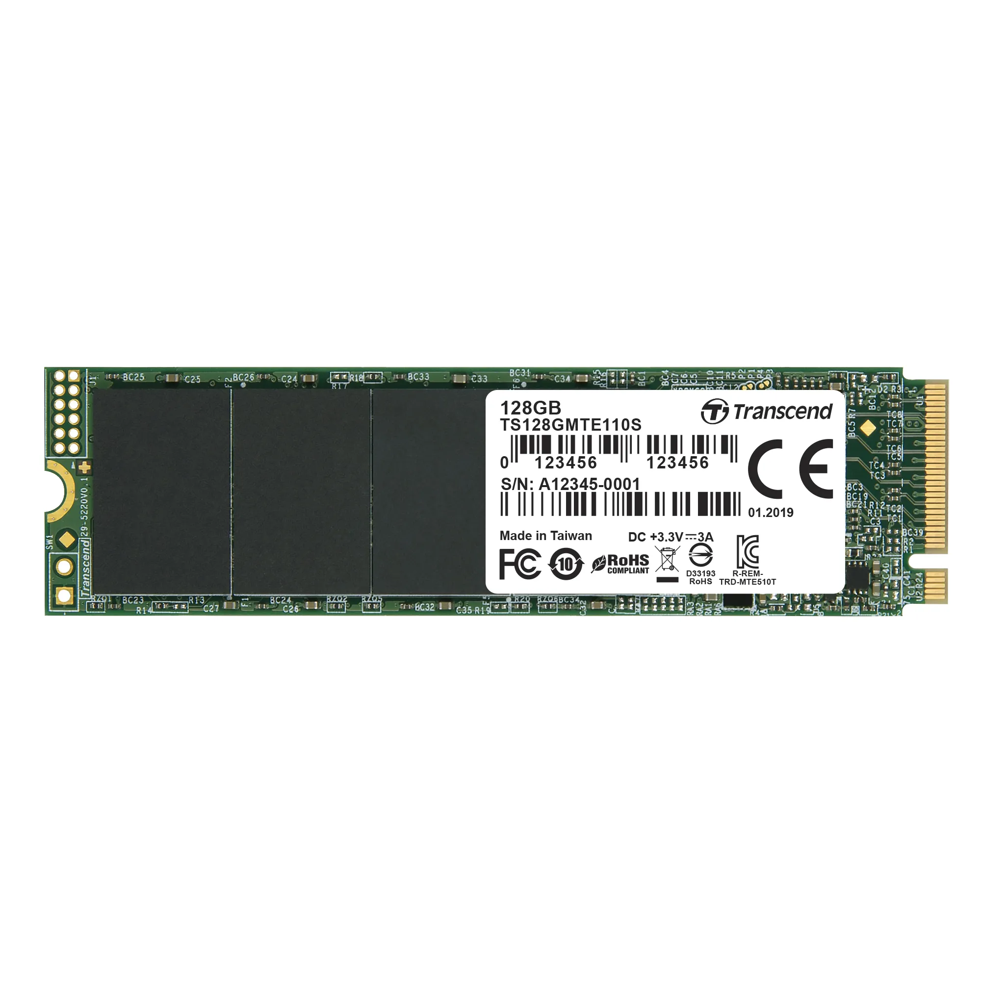 Transcend PCIe SSD 110S 128G 128GB, PCIe 3.0, M.2 - SSD