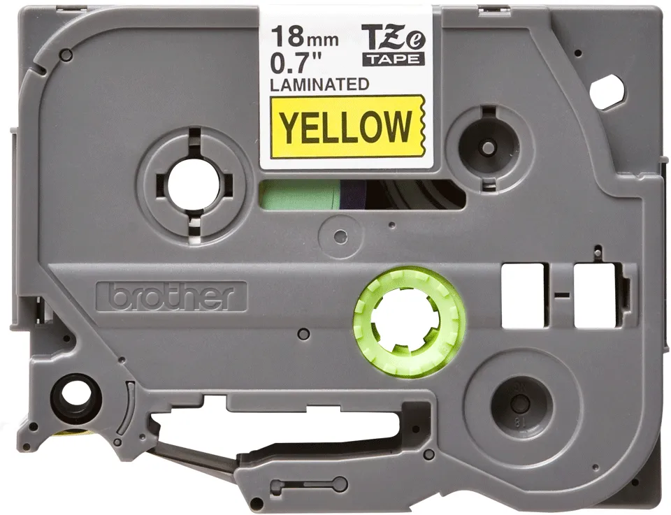 BROTHER TZ641 18 BLACK ON YELLOW