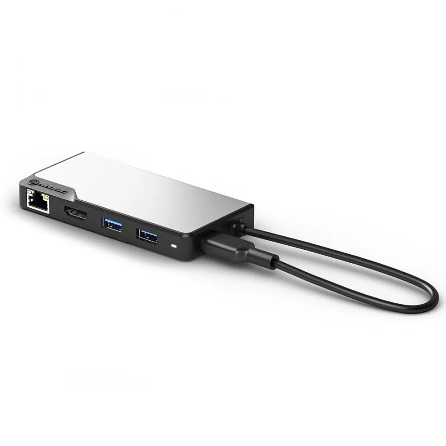 ALOGIC USB-C Fusion ALPHA V2 5-i-1-hubb HDMI, USB, Ethernet och PD ? Rymdgrå