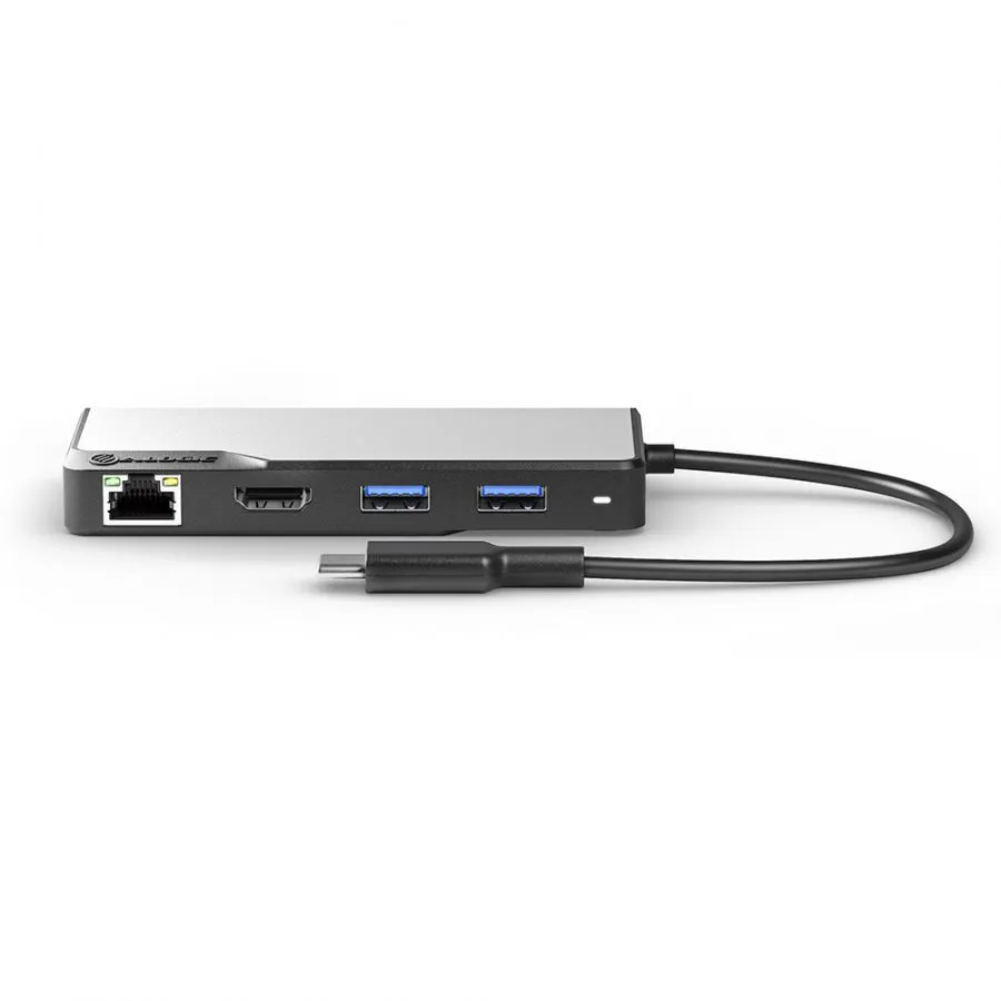 ALOGIC USB-C Fusion ALPHA V2 5-i-1-hubb HDMI, USB, Ethernet och PD ? Rymdgrå