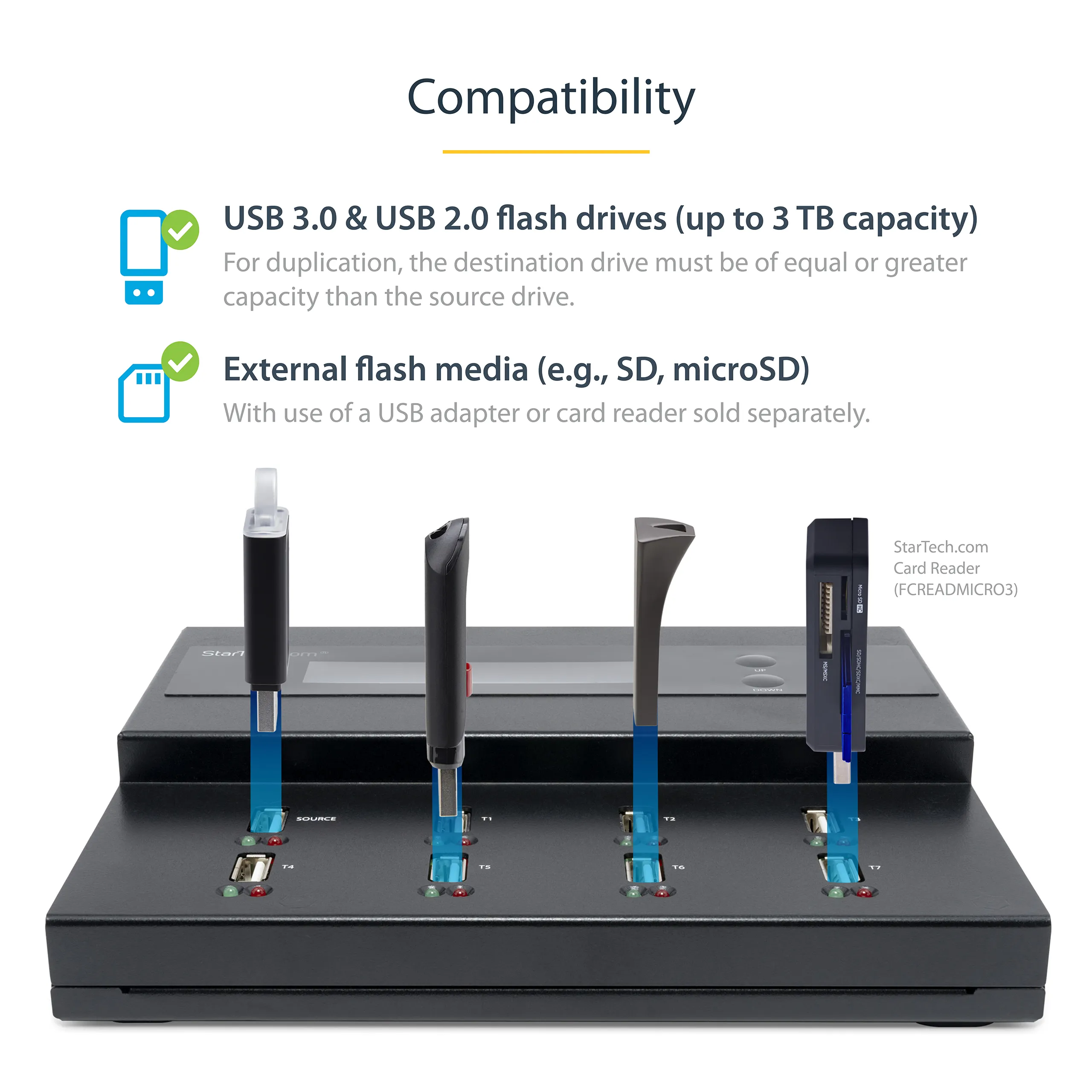 StarTech.com USB Duplicator/Eraser - 1:7