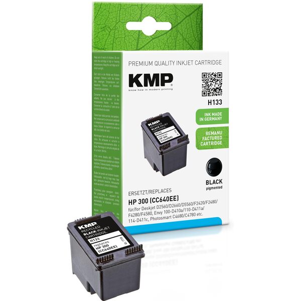 KMP HP 300 (CC640EE) Ink cartridge, Black