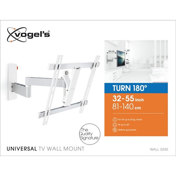 Vogel's WALL 3245 Sein&auml;teline Turn 180&deg;, 32-55", valkoinen