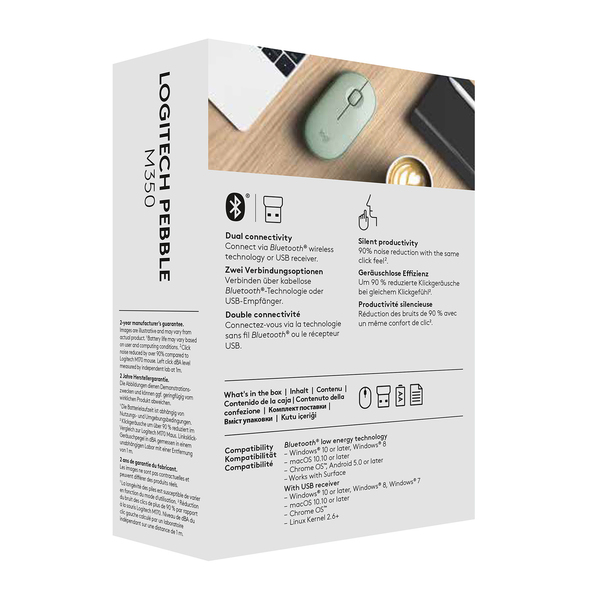 Logitech Pebble M350 -langaton hiiri, vihre&auml;
