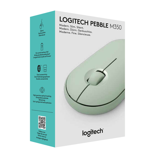 Logitech Pebble M350 -langaton hiiri, vihre&auml;