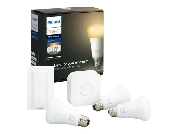 Philips Hue White Ambiance 3 Bulbs + Switch Starter Kit - BT