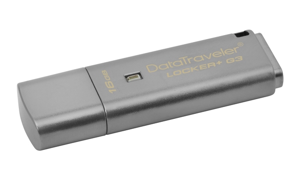 Kingston 16 GB DataTraveler  Locker+ G3 Secure USB 3.0 - minne, Silver