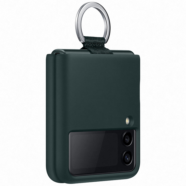 Samsung Z Flip3 Silicone Cover with Ring, Green