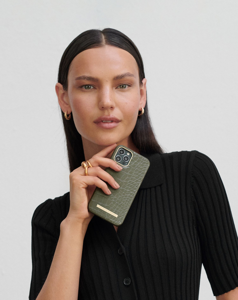 iDeal of Sweden Atelier Case, iPhone 13 Pro -suojakuori, Khaki Croco