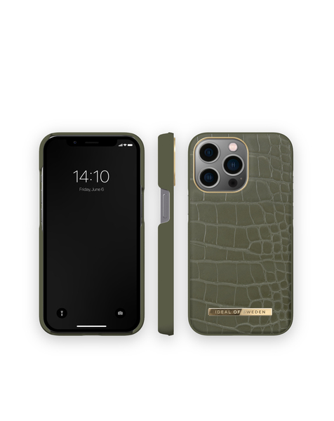 iDeal of Sweden Atelier Case, iPhone 13 Pro -suojakuori, Khaki Croco
