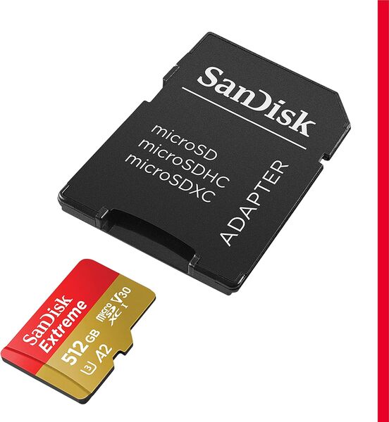 SanDisk Extreme PLUS 512 Gt MicroSDXC UHS-I U3 V30 A2 -muistikortti