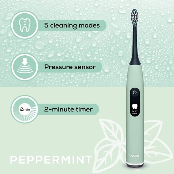 BEURER SC50 Electric Toothbrush, Mint/Green