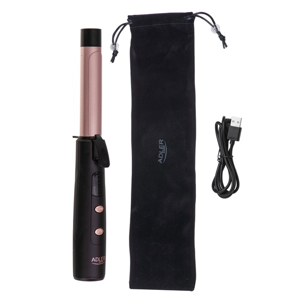 Adler AD 2120 24 mm -kiharrin, musta/pinkki